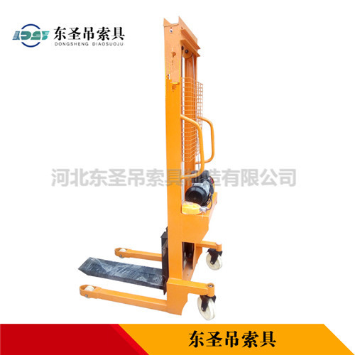 半電動液壓手動堆垛車側(cè)面展示--河北東圣吊索具制造有限公司--液壓堆高車|手動叉車|小型攪拌機(jī)|石材夾具
